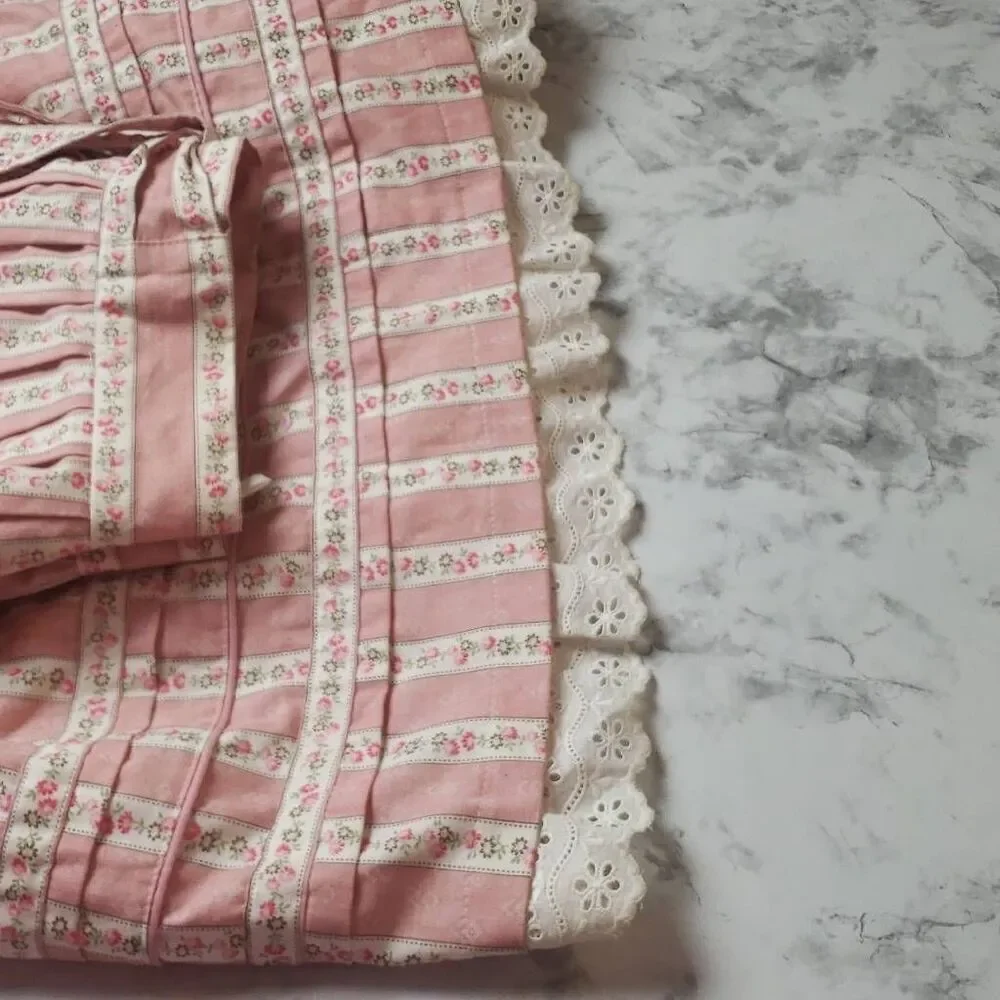 Vintage Enzian Trachter Floral‎ Pink Skirt  Made in Germany